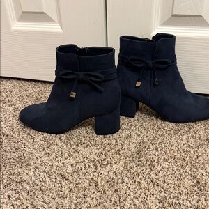 Elegant Navy Ankle Boots Womens